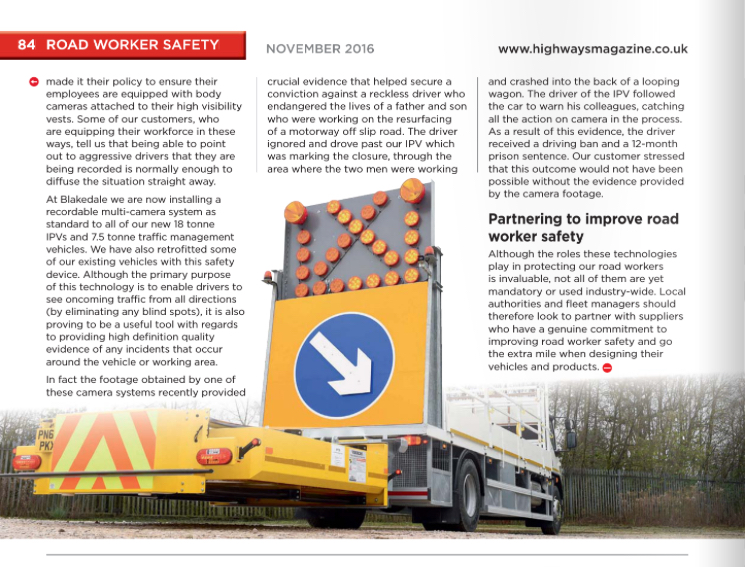 Driving up safety for road workers